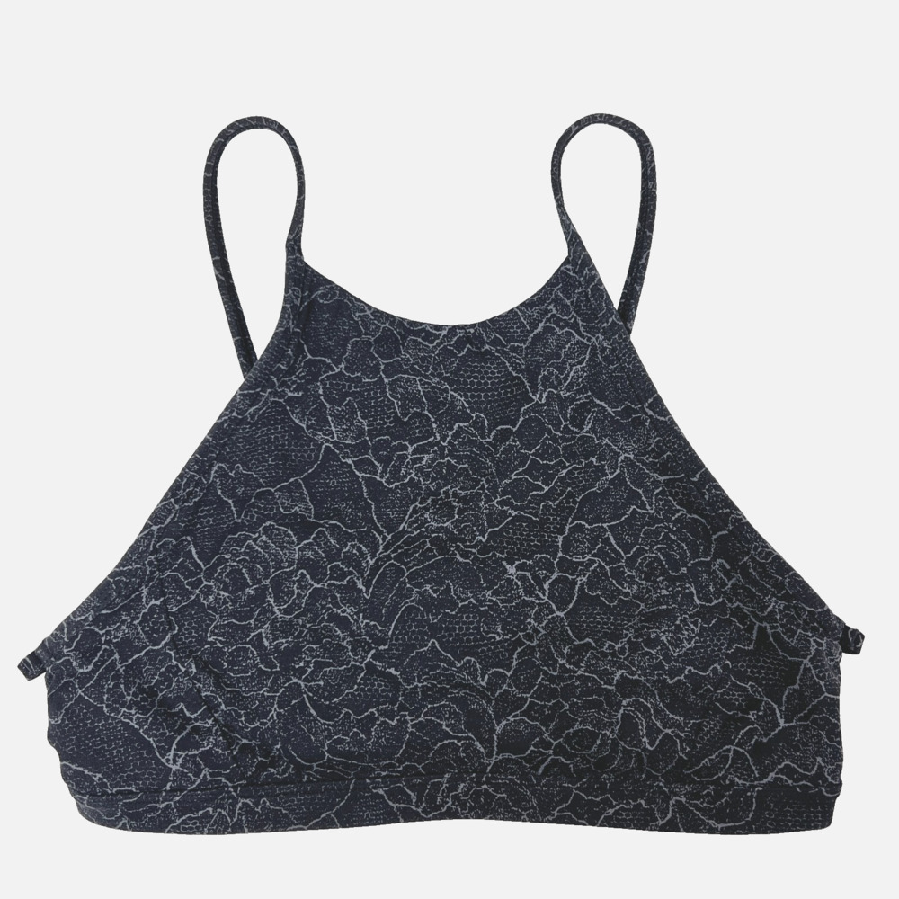 Lululemon Twist & Reach Bra 8 W2AO5S Yoga Lacescape High Neck Strappy Sports Bra